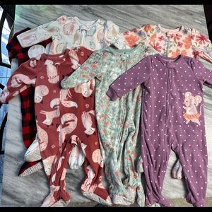 Carters Baby Girl Fleece Zip Pajamas